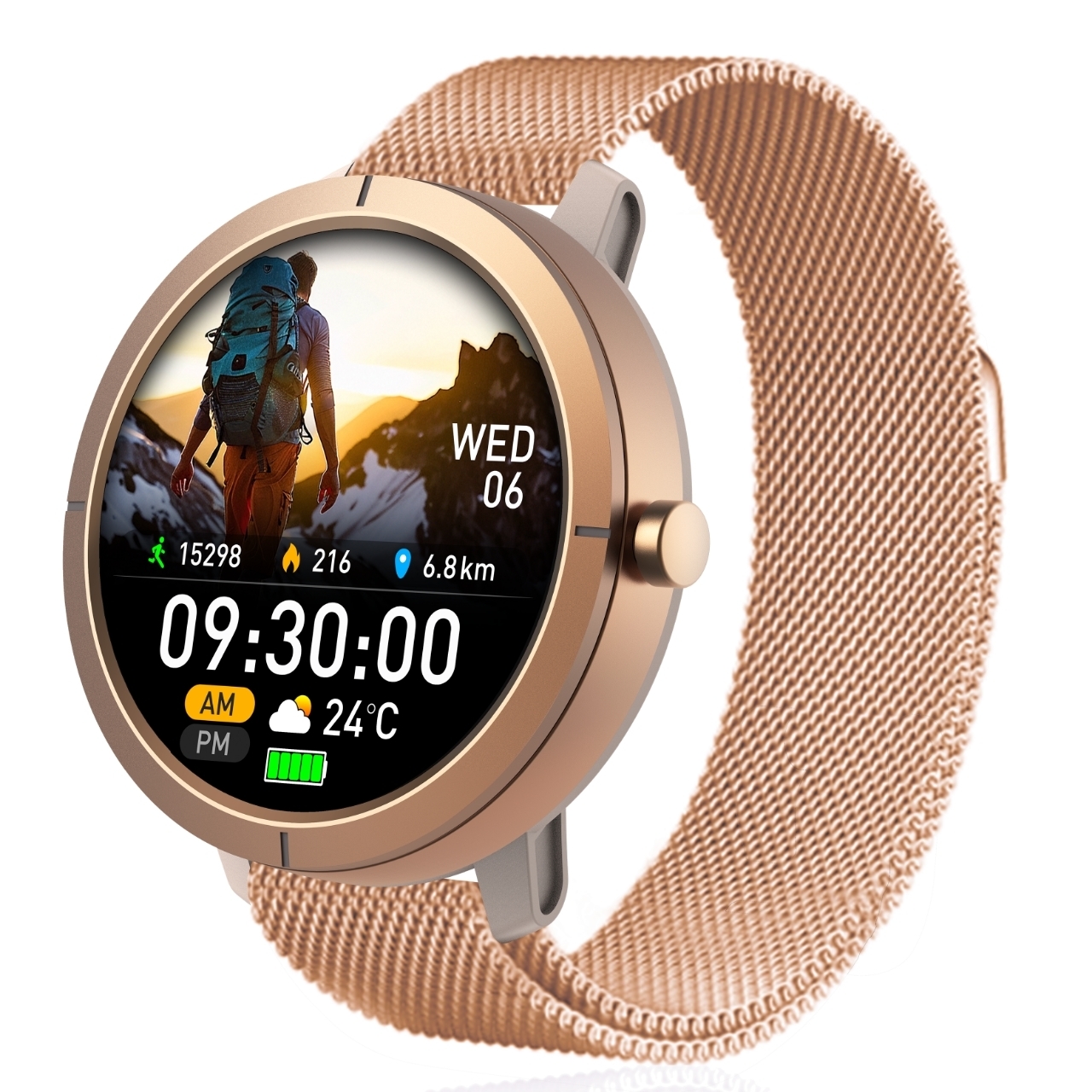 DM76 2025 Outdoor GPS Smart Watch with 1.32Inch AMOLED Display & 5ATM Waterproof